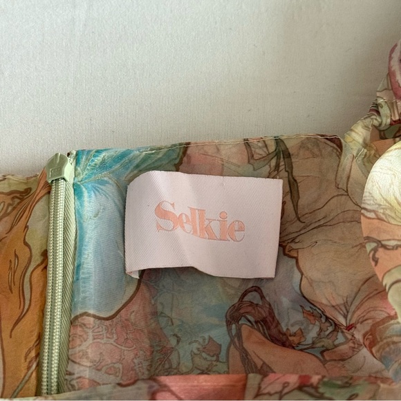 Selkie Mucha Puff Babydoll Dress Womens XS Mini Sheer Coquette Fairy Whimsical - Picture 10 of 16